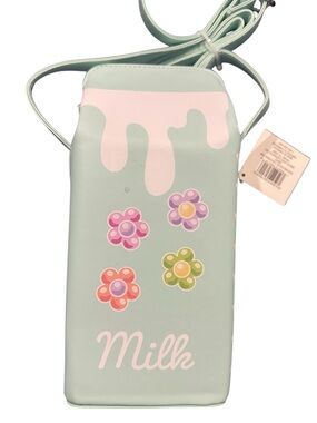 “Milk” Crossbody Bag with Pastel Floral Accents